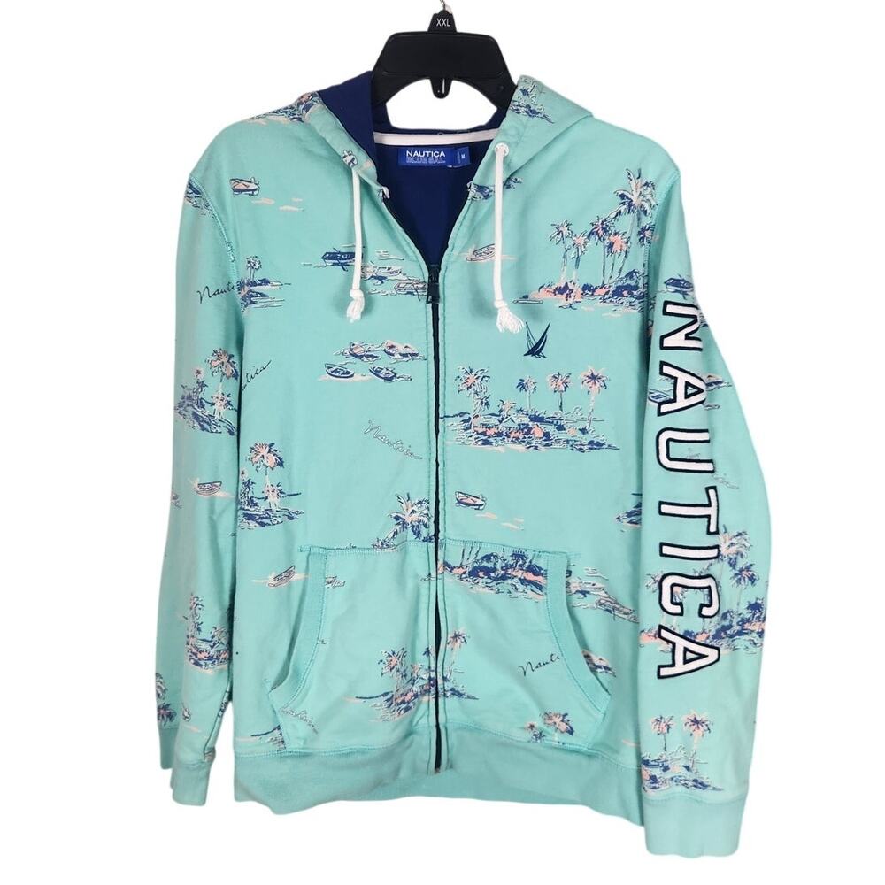 Nautica Blue Sail Full Zip Hoodie Men's medium